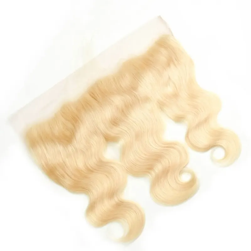 613 Lace Frontal Closure Blond 13X4 Lace Frontal Body Wave 8A Grade 100% Human Hair Virign Peruvian Hair