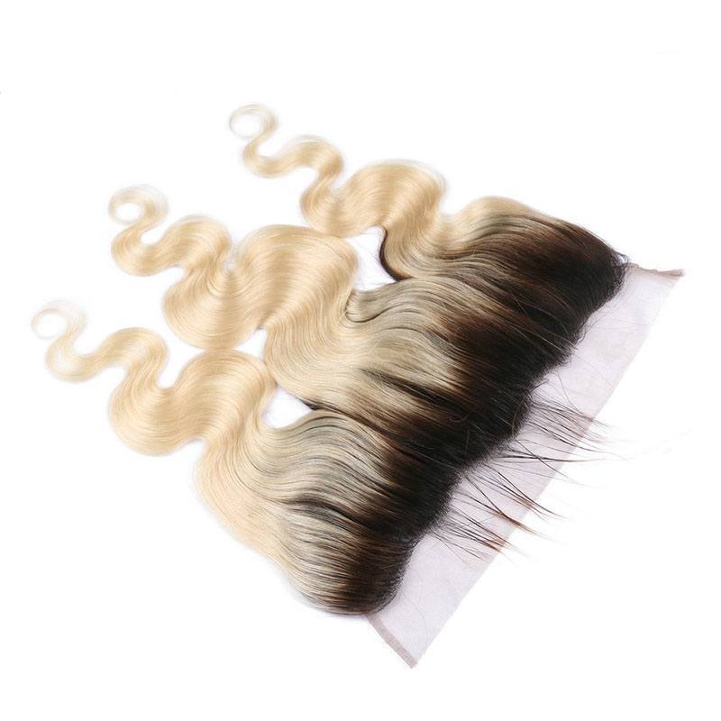 Blonde 1B 613 13x4 Body Wave Swiss Lace Frontal Closure 100% Human Hair virgin Peruvian Hair