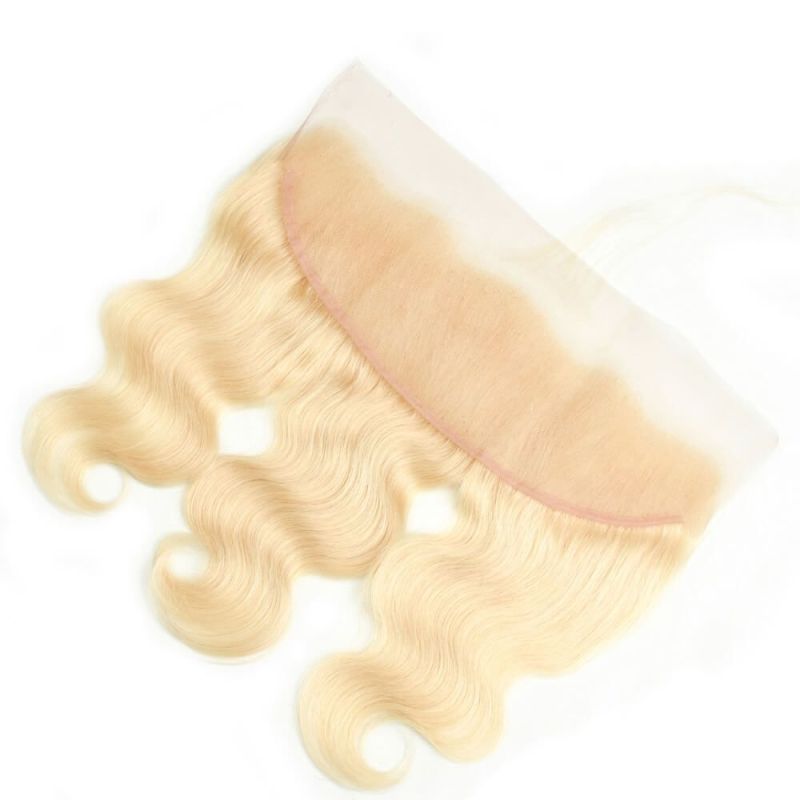 613 Lace Frontal Closure Blond 13X4 Lace Frontal Body Wave 8A Grade 100% Human Hair Virign Peruvian Hair