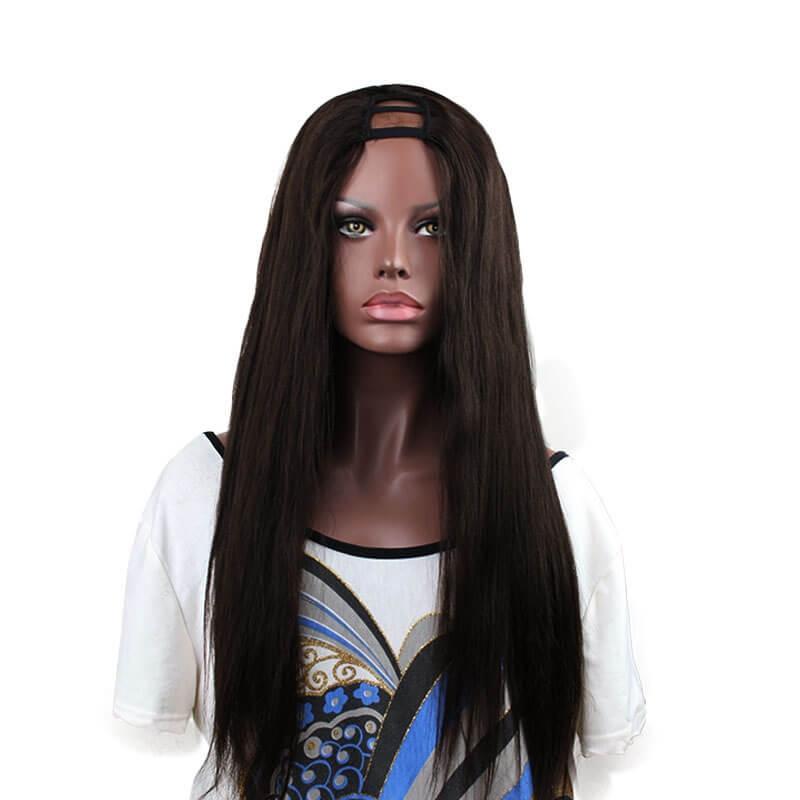 U part Lace Wigs Silk Straight  Wigs For Black Women