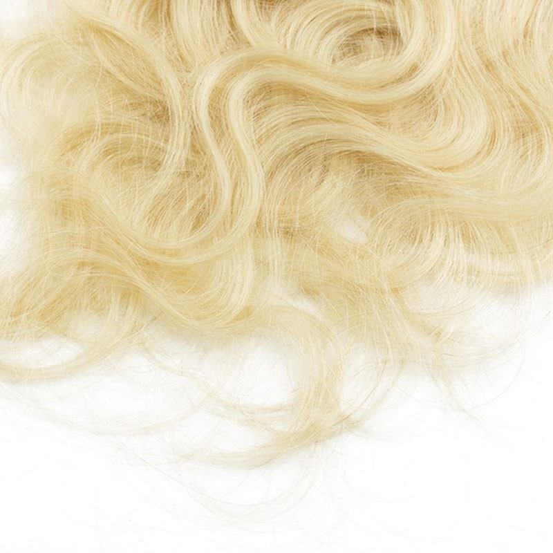 70g 7 pcs Body Wave Hair Clip in Platinum Blonde Color Virgin Hair