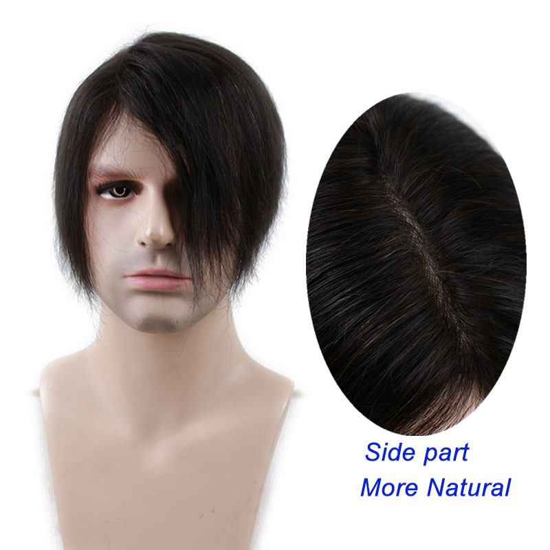 Toupee for Men Whole Thinner PU Base Not Deformed en Hairpiece