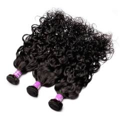 3 Bundles Indian Remy Human Hair Water Wet Wave Hair Weave Natural Color