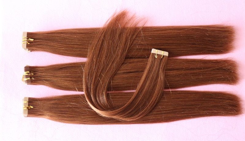Hair Extension Adhesive Tape In Extension Indian Virgin Hair With Adhesive Tape Hair 30#