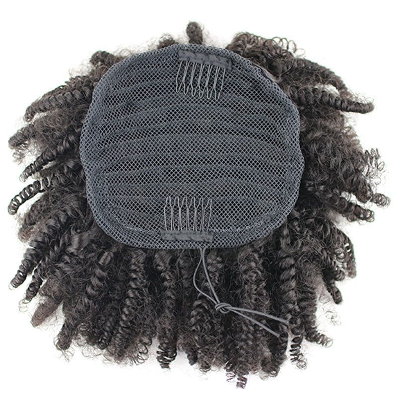 100 Human Hair Ponytails 7A Brazilian Virgin Hair afro kinky curly Ponytail Hair Extension With Combs