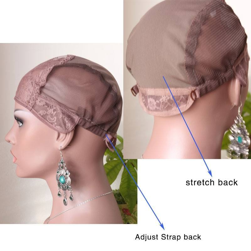 U Part Wig Cap For Making U Part Lace Wigs With Stretch Back Adjust Strap  Stock