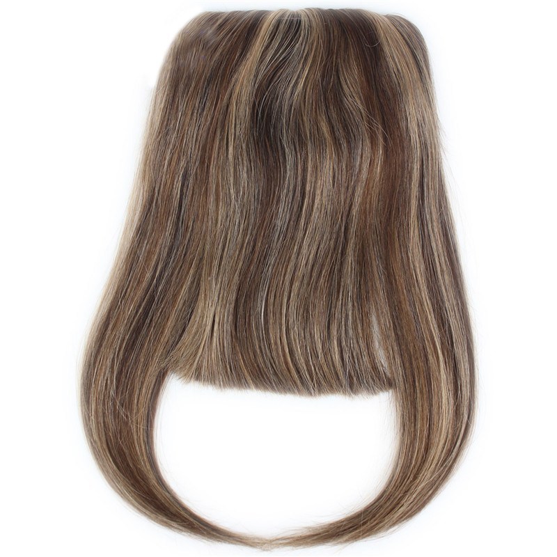 100% Human Hair Bangs Extensions Straight  European Hair Machine Weft with Combs Hair bangs Clip-in Full Fringe 6-8inch