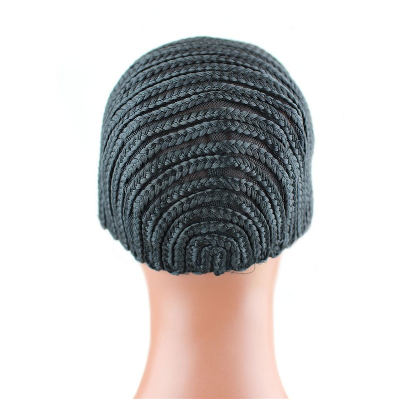Cornrows Wig Cap Easier To Sew In With Adjustable Strap And Comb Avoid Loss Hair Black Color Protect Own Hair Scalp Breathable