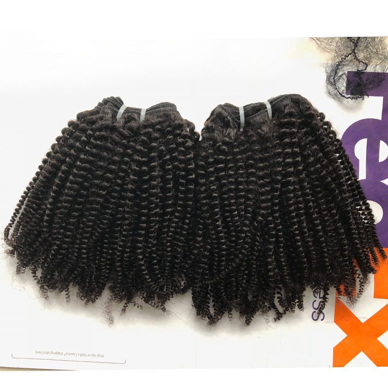 Sale High Quality Brazilian Human Virgin Unprocessed Kinky Curly Hair Virgin Brazilian Hair Weave 8"-40" Big Stock