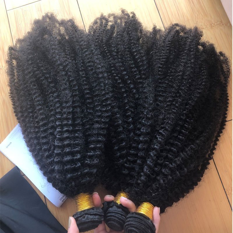 4A Afro Kinky Curly Hair Extension 4c Afro Kinky Curly Human Hair Weave Afro Kinky Curly