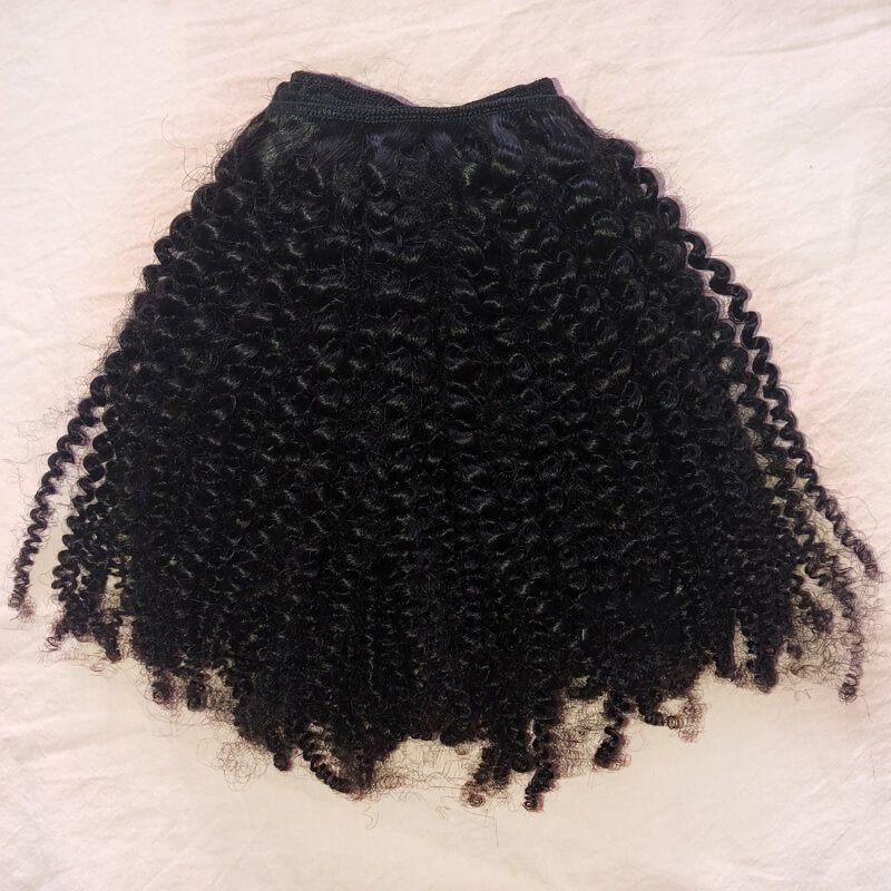 Sale 4A Afro Kinky Curly Virgin Hair Unprocessed Natural Color Mongolian Afro Kinky Hair Extensions 8"-26" In Stock