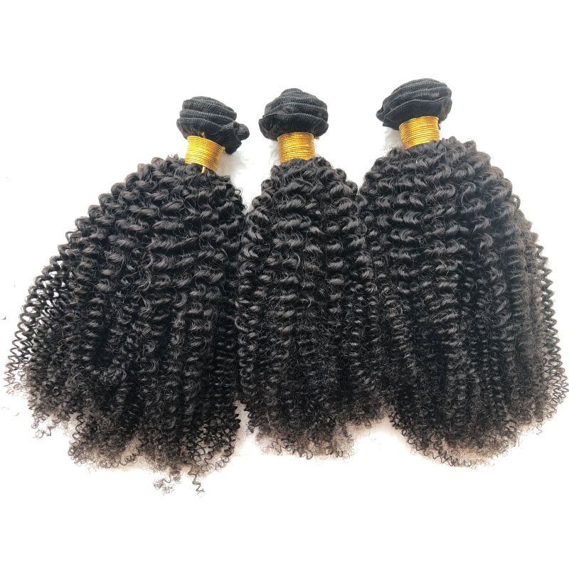 Highest Quality Mongolian Afro Kinky Curly Human Hair Big Stock Grade 12A Virgin Hair 4A4B Afro Kinky Hair Extensions