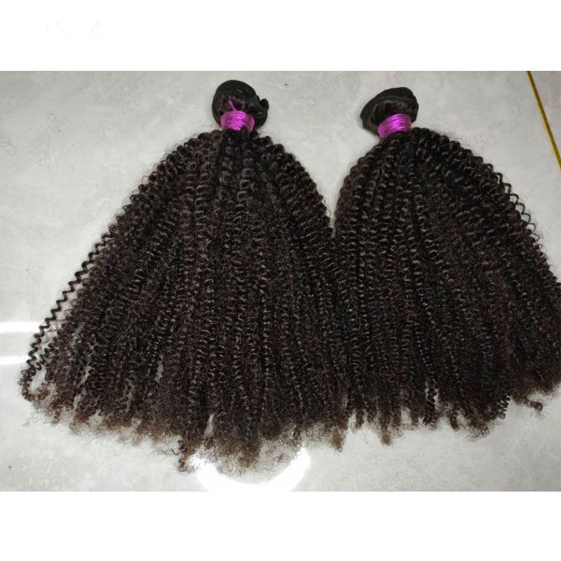 New Arrival Human Hair Weave Bundles Top Grade Mongolian Kinky Curly 4B4C Virgin Double Drawn Hair 8-30 Inch