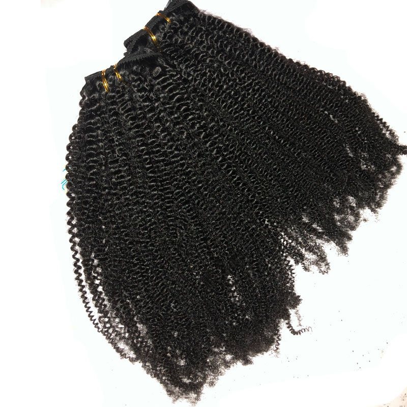 Sale 4A 4B 4c Afro Kinky Curly Human Hair Weave  Wholesale Price Mongolian Virgin Hair 8"-40" Afro Hair Big Stock