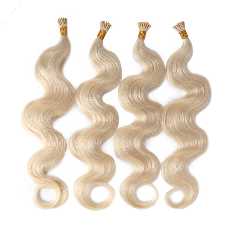 Remy 100% Human Wholesale India Thick End Straight I Tip Hair