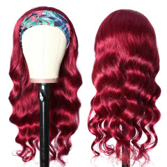 BURG Body Wave Headband Human Hair Wigs Full Machine Made Wig None Lace