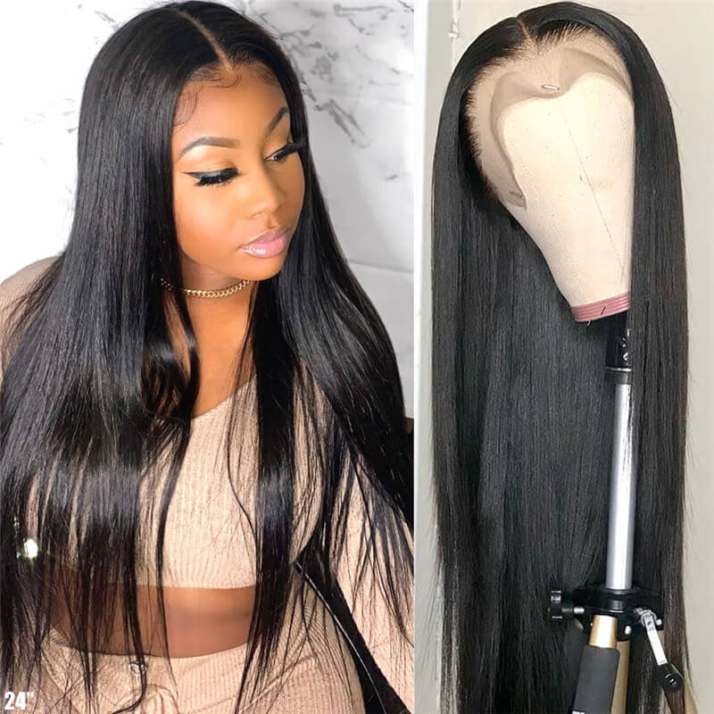 13x6 Lace Wigs 28 30 Inch Silk Straight Human Hair Lace Frontal Wig T Part Remy Brazilian Bone Straight 13x4 Lace Front Human Hair Wigs