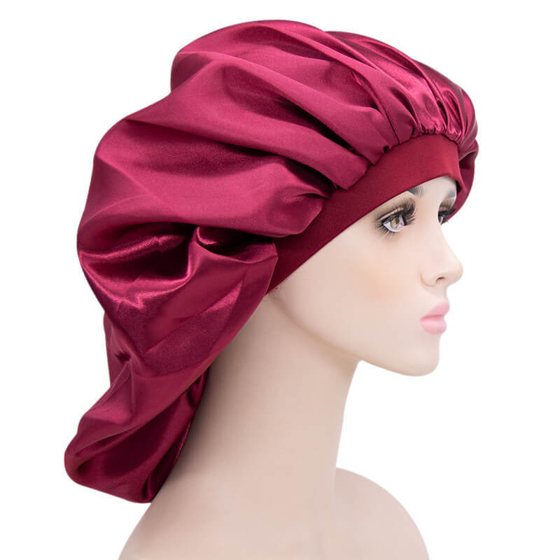 Newly Women's Satin Solid Sleeping Hat Night Sleep Cap Hair Care Bonnet Nightcap For Women Men Unisex Cap bonnet de nuit
