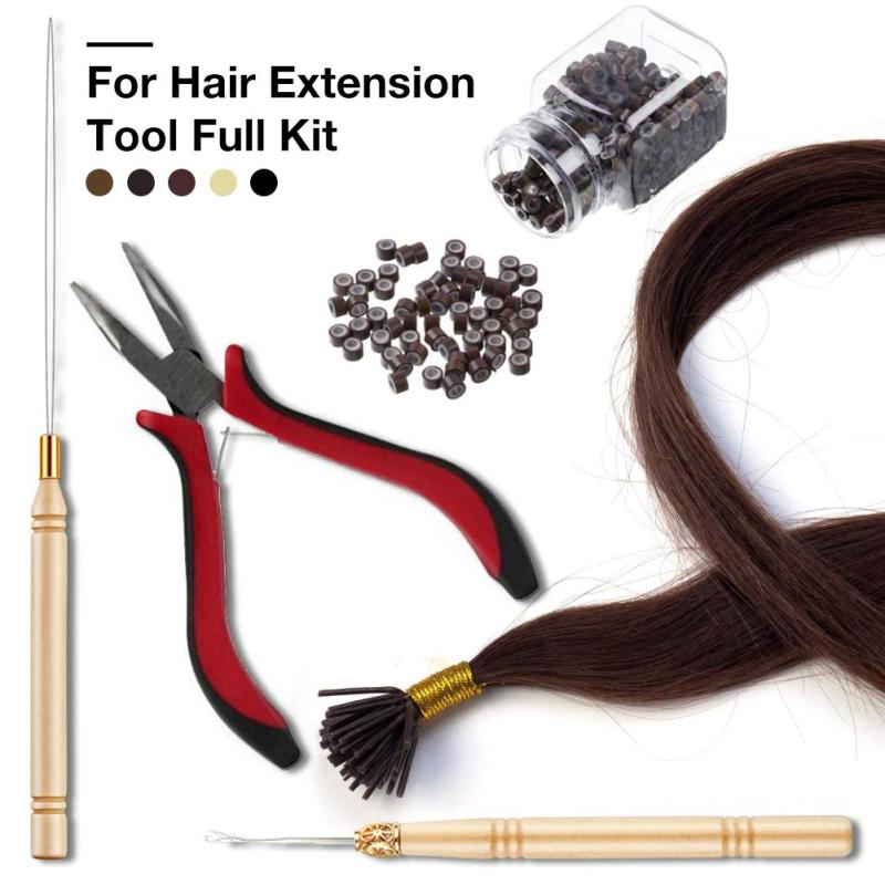 Micro Hair Extension Rings Beads Hair Extension Pliers For Fusion Capsule Hair Keratin Glue Remove Remover Hair Extension Tools 500pcs  nanorings