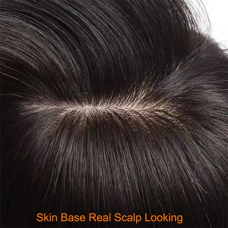 Silk base Indian remy hair replacement real human hair womens toupee