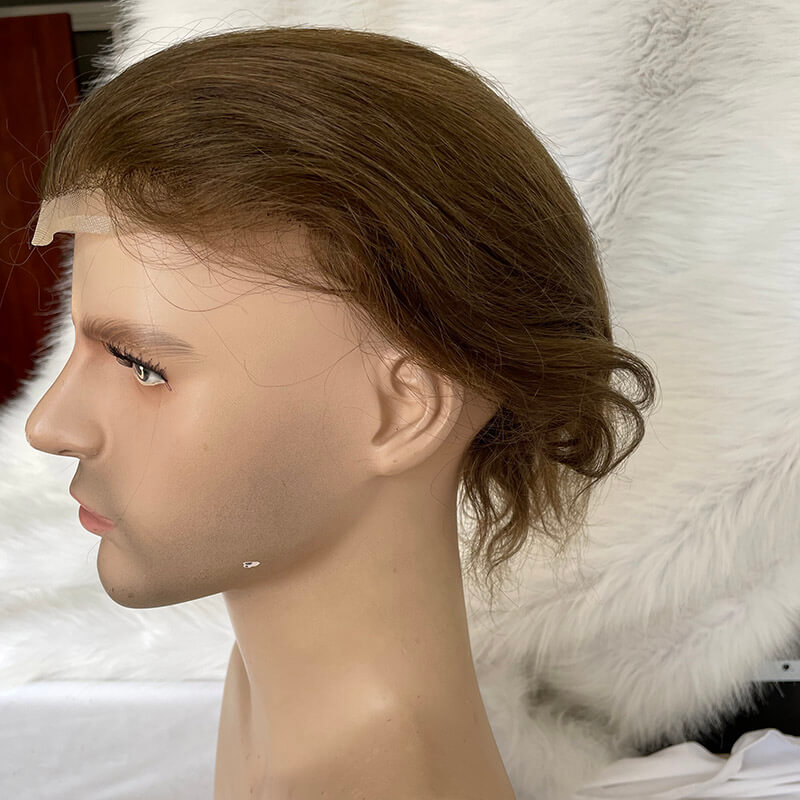 Eseewigs Toupee for Men, 100% Real Human Hair French Lace Hair Replacement System for Men