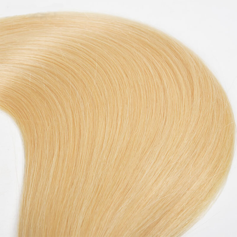 Straight Hair Bundles 613 Platinum Blonde I Tip Hair Extensions 100% Human Hair Mircolinks Extension Long Brazilian Virgin Hair