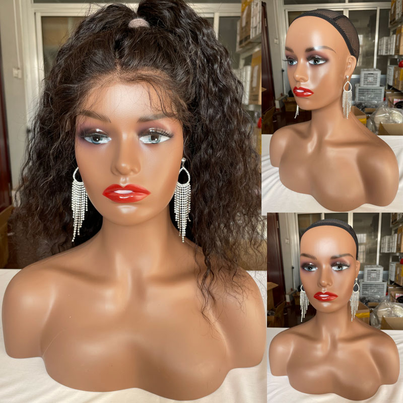 Eseewigs Mannequin Head Model Realistic Mannequin Bust Wig Heads For Hat Wigs Sunglasses Jewerly Displaying PVC Mannequin Head