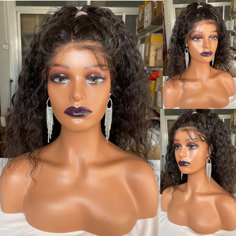 Mannequin Realistic Mannequin Head with Shoulders Plastic Black Lips mannequin Heads for Wigs Earrings Hat Sunglassess Display