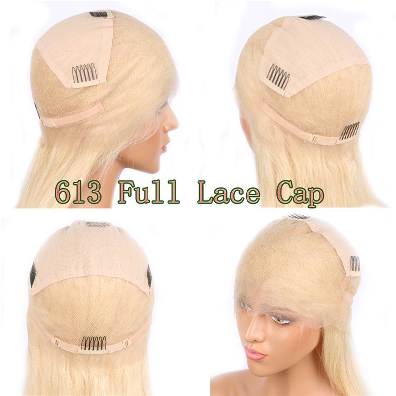 613 Blonde Lace Front Human Hair Wig Straight Lace Front Wigs Pre Plucked 13x4 Brazilian Remy Full Lace Wigs