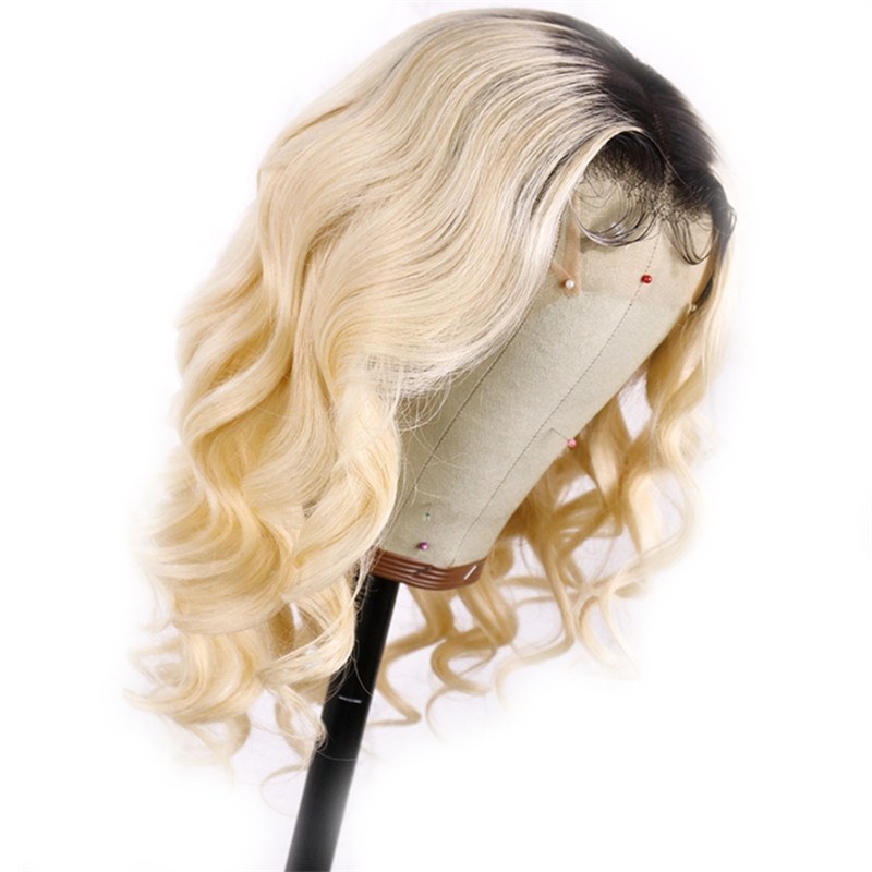 Straight 613 Blonde 13x4 Lace Front Wigs T/1B 613 Short Bob Wigs Brazilian Human Hair Wigs 150% Density Remy Hair