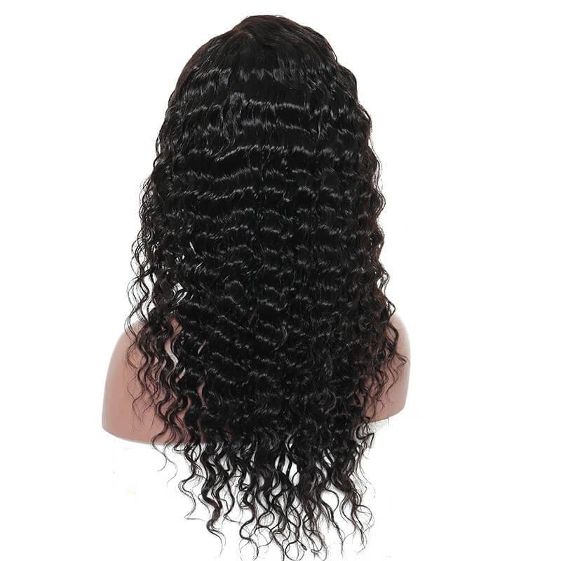 360 Lace Wigs With Baby Hair 180 Density Deep Wave 360 Lace Frontal Wig with Natural Hairline