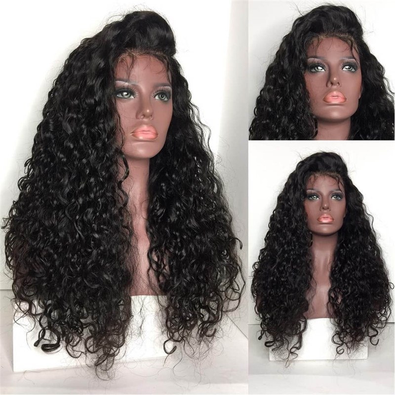 Brazilian Hair Deep Curly Lacce Front Wigs 300% High Density  Human Hair Wigs for Black Women