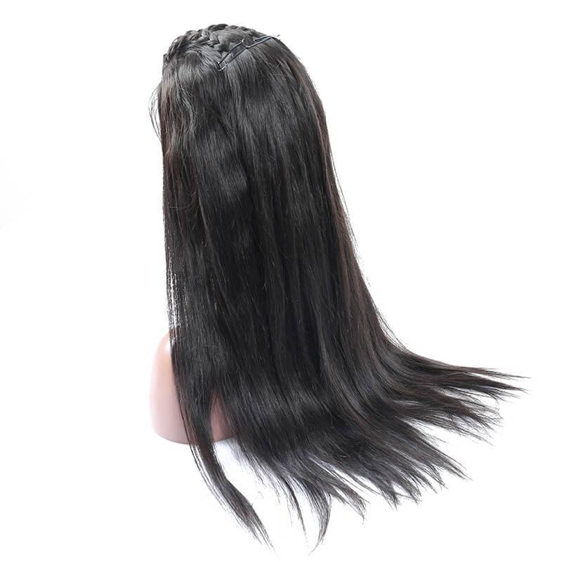 300% Density Lace Front Human Hair Wigs Peruvian Virgin Hair Front Lace Wigs Straight  Human Hair Wigs For Black Women