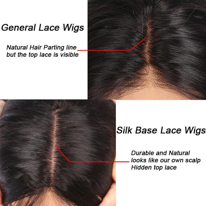 Kinky Curly Silk Top Human Hair Wigs Silk Base Full Lace Human Hair Wigs For Black Woman