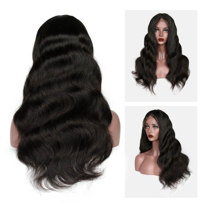 Pre-Plucked 300% Density Wigs Peruvian Human Hair with Baby Hair  Wigs for Black Women