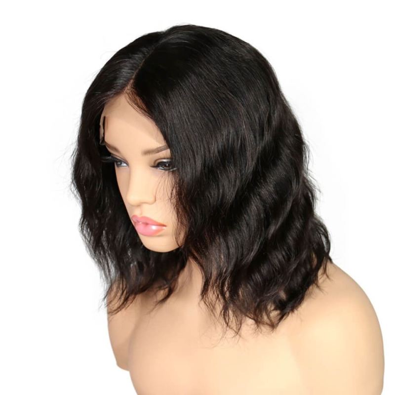 Haircut Short Bob Wigs For Women Peruvian Human Hair Glueless lace Front Human Hair Wigs Lace Front Wigs