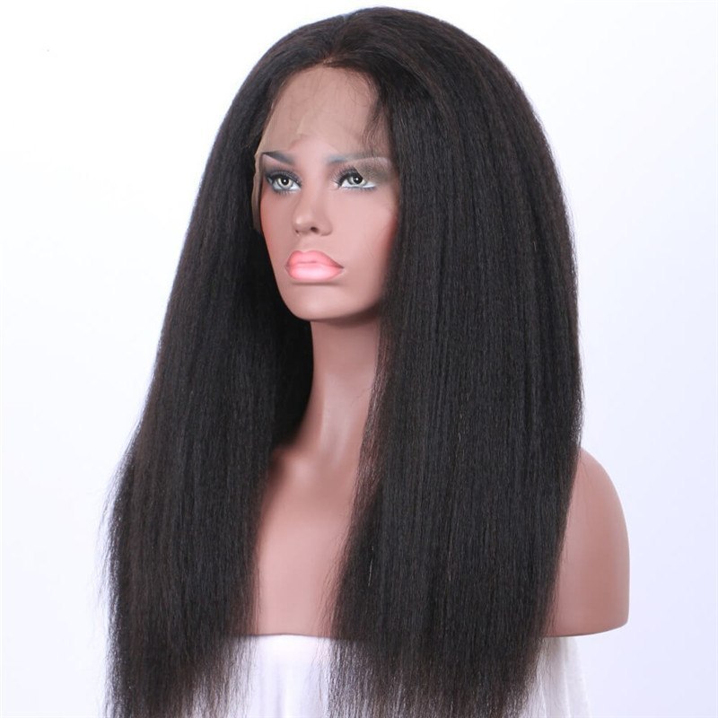 Kinky Straight 300% High Density Lace Wigs  Human Hair Wigs For Black Women