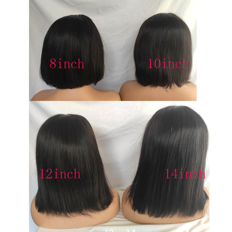 Bob Wigs Straight Short Bob Wig Lace Frontal Human Hair Wigs 4X4 Lace Closure Human Hair Straight Bob Wigs with Baby Hair 180%