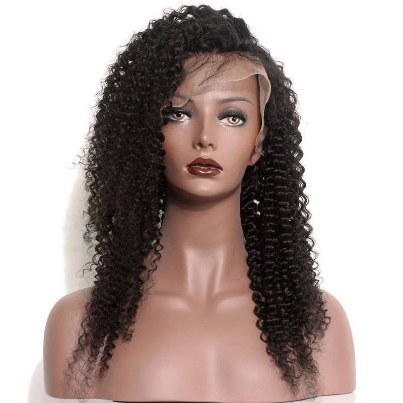 Kinky Curly Silk Top Human Hair Wigs Silk Base Full Lace Human Hair Wigs For Black Woman