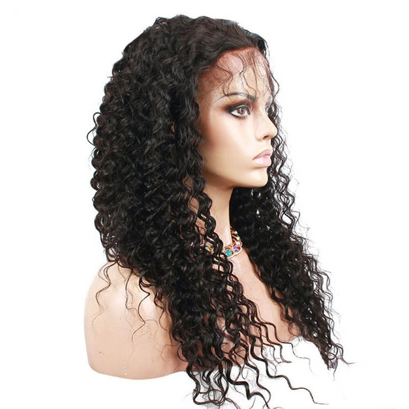 360 Lace Wigs With Baby Hair 180 Density Deep Wave 360 Lace Frontal Wig with Natural Hairline