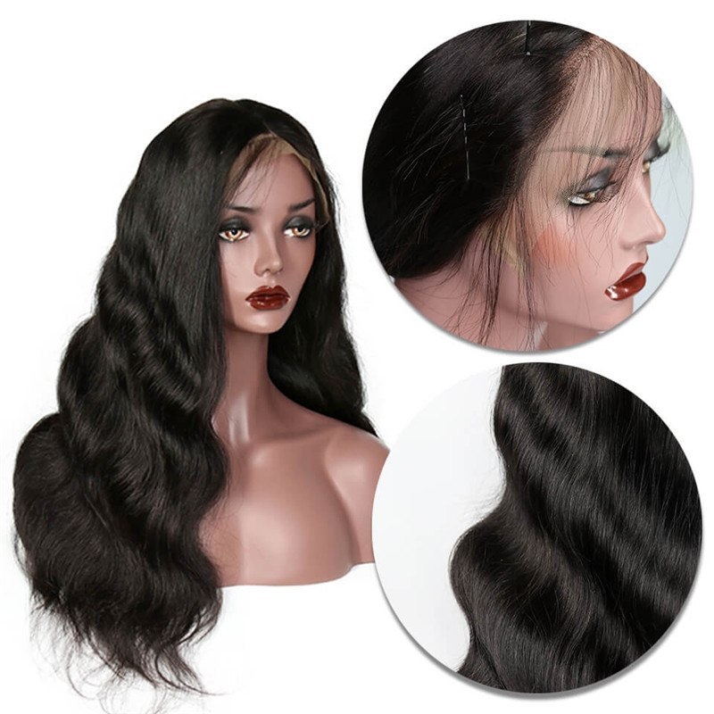 Silk Top Full Lace Wig Hidden Knots Body Wave Human Hair Wigs Natural Hair Line With Baby Hair