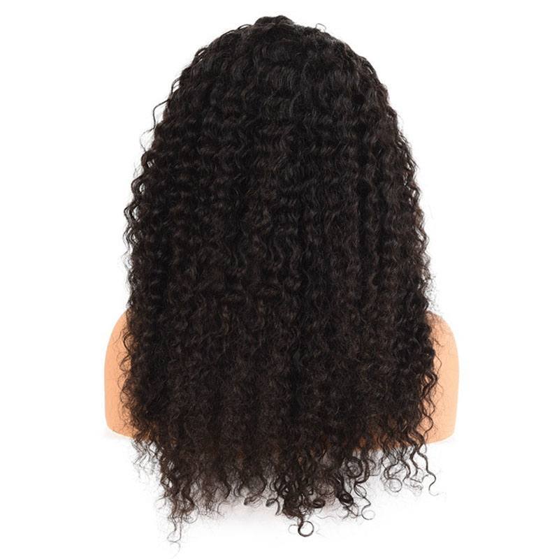 300% Density Deep Curly  7A Brazilian Human Hair Wigs Lace Front Human Hair Wigs