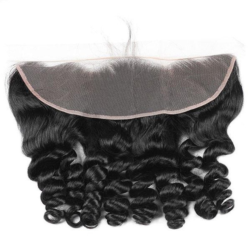 Eseewigs Brazilian Loose Wave Virgin Human Hair 3 Bundles with 13*4 Lace Frontal