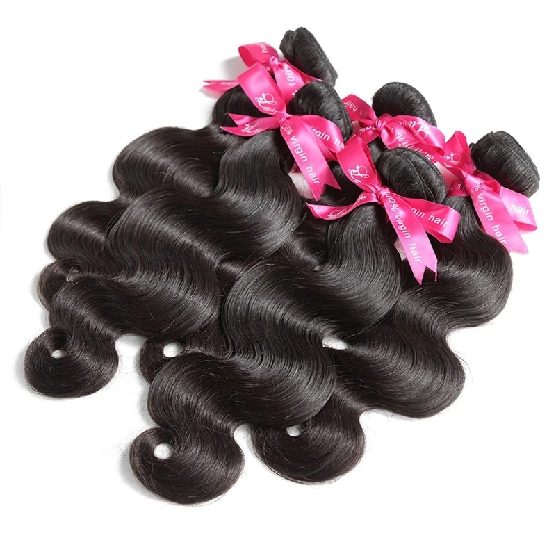 13X6 Ear To Ear Lace Frontal Closure Brazilian Body Wave 3 Bundles Human Hair Pre Plucked