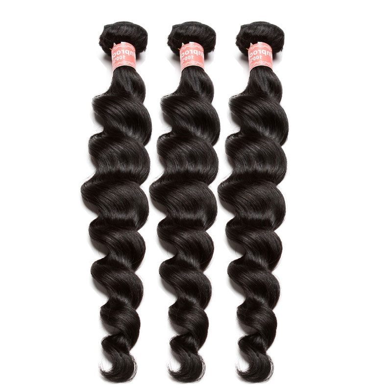 Discount 100 Human Hair 13X4 Lace Frontal With Bundles Loose Wave For Sale