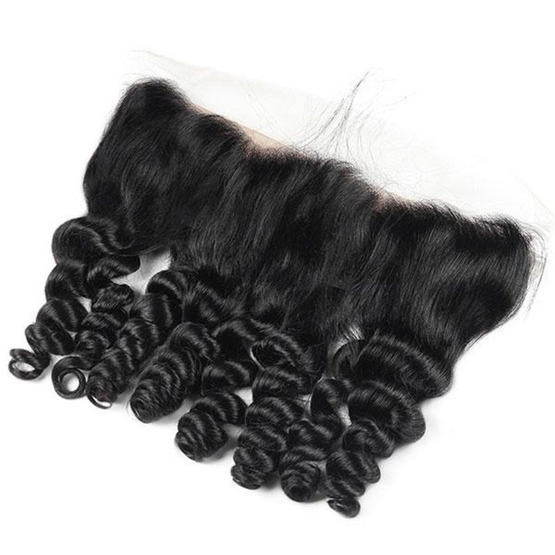 Eseewigs Peruvian Loose Wave Human Hair 3 Bundles With 13*4 Lace Frontal