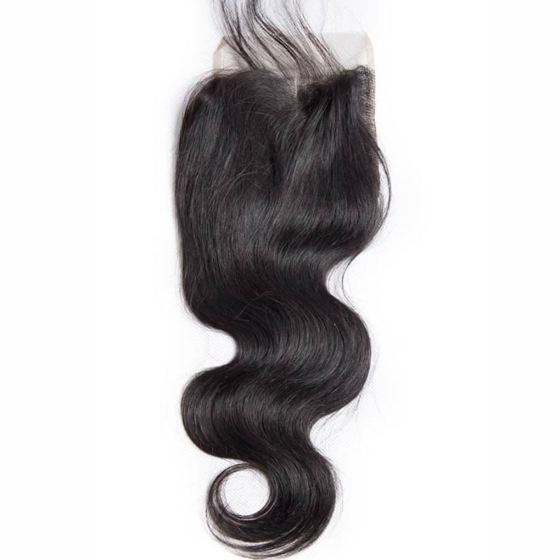 7A Unprocessed Brazilian virgin hair Hair Bundles with Closure Human Virgin hair body Wave one lace closure with 3 hair bundles