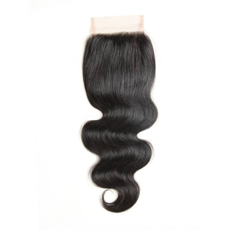 7A Unprocessed Brazilian virgin hair Hair Bundles with Closure Human Virgin hair body Wave one lace closure with 3 hair bundles