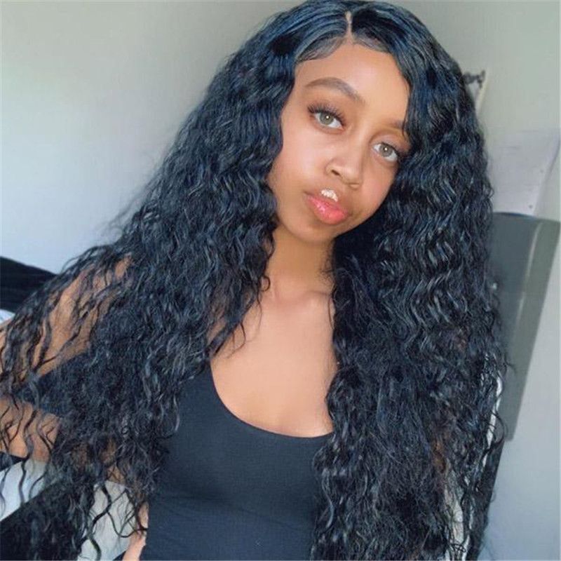Malaysian Water Wave 3 Bundles with 13*4 Lace Frontal Human Hair