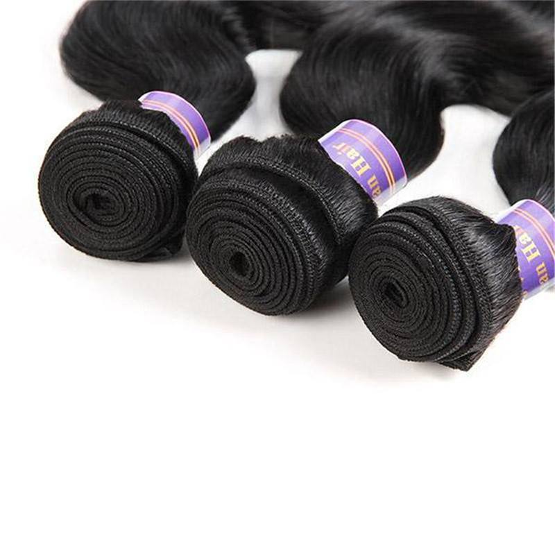 Eseewigs Brazilian Body Wave 3 Bundles with Lace Closure Human Hair